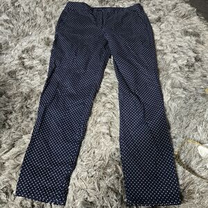 Talbots Navy Polka Dot Chinos